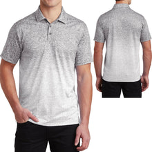 Load image into Gallery viewer, Mens Moisture Wicking Polo Shirt Heather Ombre DriFit XS S M L XL 2XL 3XL 4XL