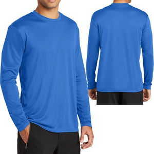 Big Mens Long Sleeve Base Layer Moisture Wicking T-Shirt XL, 2XL, 3XL, 4XL NEW