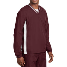 Load image into Gallery viewer, Wind Shirt Jacket Mens V Neck Lined Sport Tek Pockets XS-4X Golf Baseball