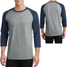 Load image into Gallery viewer, Big Mens Baseball T-Shirt 3/4 Sleeve Raglan Tee XL, 2XL, 3XL, 4XL NEW