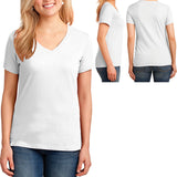 Ladies Plus Size V-Neck T-Shirt Womens Cotton Top 2XL, 3XL, 4XL Many Colors NEW