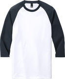 Mens Raglan Tri Blend 3/4 Sleeve Baseball T-Shirt Plain Tee S-XL 2XL,3XL,4XL NEW