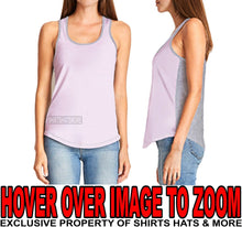 Load image into Gallery viewer, Ladies Racerback Tank Top 2 Tone T-Shirt Junior Cut PRESHRUNK Cotton Blend XS-2X