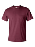BIG MENS T-Shirt with POCKET Gildan 100% Preshrunk Cotton Tee 2XL, 3XL, 4XL, 5XL