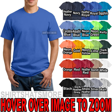 BIG MENS Crewneck T-Shirt Cotton FIRST QUALITY PRESHRUNK Tee 2XL, 3XL, 4XL NEW