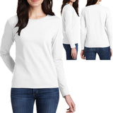 Gildan Ladies Long Sleeve T-Shirt Heavy Cotton MISSY FIT Womens S-XL 2X 3X NEW