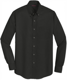 Men's Dress Shirt No Iron Twill Long Sleeve Button Down Shirt Black Size 2XL NEW
