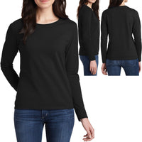 Gildan Ladies Long Sleeve T-Shirt Heavy Cotton MISSY FIT Womens S-XL 2X 3X NEW