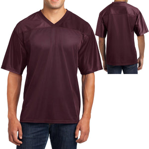 Mens Jersey V-Neck T-Shirt Mesh Moisture Wicking Football Style XS-XL 2X, 3X, 4X