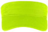Safety Green/Yellow 3-Panel Visor Hat With Self-Fabric Sweatband Men Women NEW!