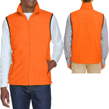 Load image into Gallery viewer, BIG MENS Polar Fleece Vest Safety Yellow Orange Sleeveless Jacket XL 2X 3XL 4XL