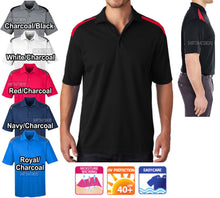 Load image into Gallery viewer, Mens Colorblock Moisture Wicking Polo Dri Fit Micro Mesh Shirt S-XL, 2XL, 3XL