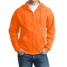 Load image into Gallery viewer, Mens Full Zip Hoodie Sweatshirt ANSI High Vis Safety Green Orange S-XL 2XL 3XL