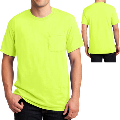 Mens T-Shirt with Pocket Jerzees 50/50 Cotton/Poly Tee Size S, M, L, XL NEW