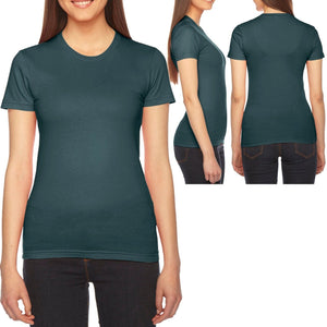 American Apparel Ladies T-Shirt Fine Jersey Soft Womens Tee S M L XL 2XL NEW