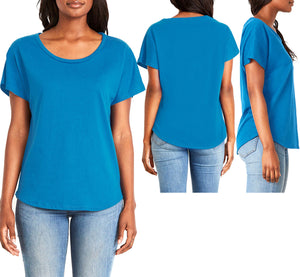 Ladies Dolman T-Shirt Cotton/Poly Relaxed Fit Womens Top Tee XS-XL, 2XL, 3XL