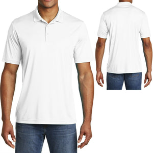 Mens Moisture Wicking Polo Shirt Dri Fit Sizes XS-XL 2XL, 3XL, 4XL NEW