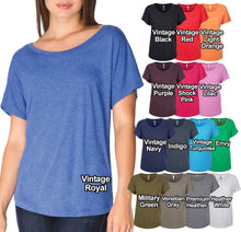 Load image into Gallery viewer, Plus Size Ladies Dolman T-Shirt Soft Tri Blend Womens Tee Top XL, 2XL, 3XL NEW