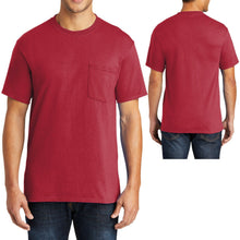 Load image into Gallery viewer, Mens T-Shirt with Pocket 50/50 Cotton/Poly Tee Size S, M, L, XL NEW