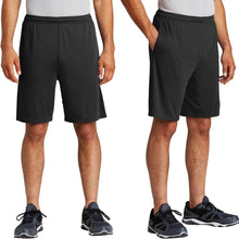 Load image into Gallery viewer, Mens Pocket Shorts Moisture Wicking 9&quot; Inseam XS-XL, 2XL 3XL 4XL NEW