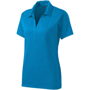 Ladies Heathered Polo Shirt Dri Fit Performance XS-2XL 3XL 4XL Golf Tennis NEW