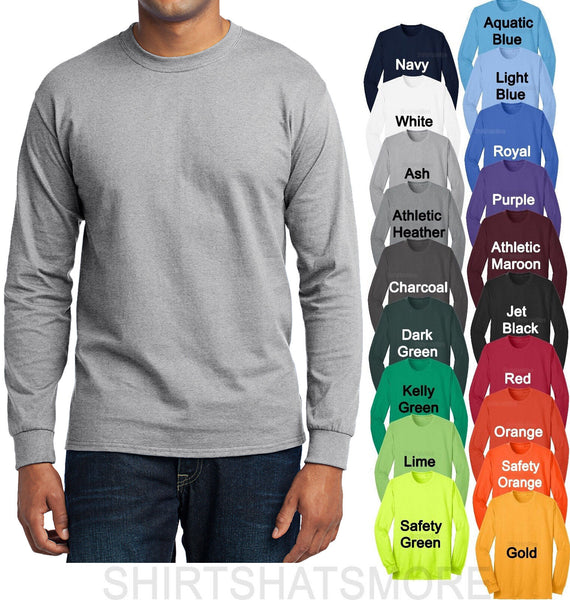 Mens Long Sleeve T-Shirt PnC NEW Quality Cotton/Poly 50/50 Sizes S, M, L, XL NEW