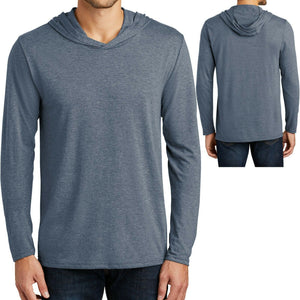 BIG MENS Lightweight Hoodie T-Shirt Long Sleeve Hoody Soft Tee XL, 2XL, 3XL, 4XL