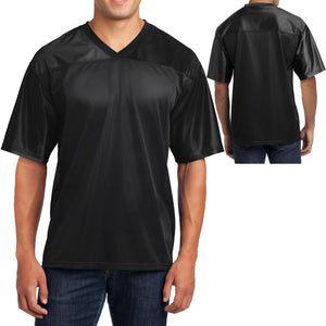 Mens Jersey V-Neck T-Shirt Mesh Moisture Wicking Football Style XS-XL 2X, 3X, 4X