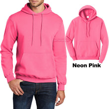 Load image into Gallery viewer, Mens Pullover NEON PINK Hoodie Adult Sizes S M L XL-4XL Hooded Sweatshirt Hoody