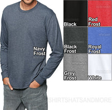 Load image into Gallery viewer, Mens Long Sleeve Tri Blend T-Shirt Premium Crew Neck Tee S, M, L, XL 2XL 3XL 4XL