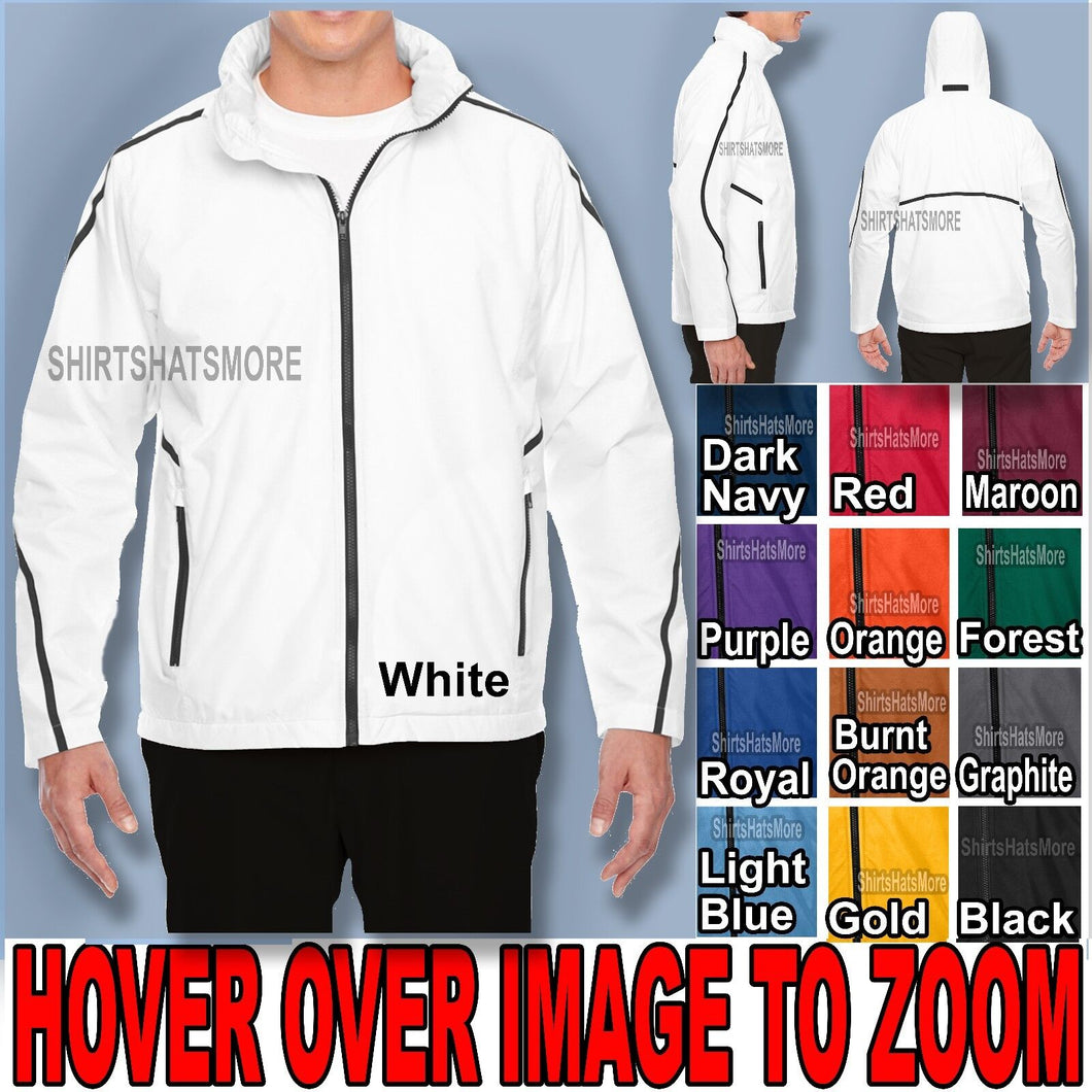 Mens Water Resistant WARM Fleece Lined Jacket with Roll-Away Hood S-XL 2X, 3X 4X