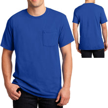 Load image into Gallery viewer, Mens T-Shirt with Pocket Jerzees 50/50 Cotton/Poly Tee Size S, M, L, XL NEW