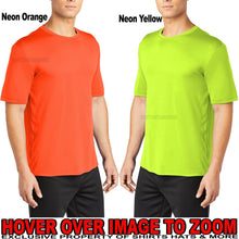 Load image into Gallery viewer, TALL NEONS Mens Moisture Wicking T-Shirt Dry Workout TEE LT 2XLT 3XLT 4XLT NEW
