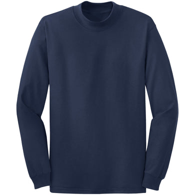 Mens Cotton Mock TURTLE NECK Long Sleeve T-Shirt Golf S-XL,2XL, 3XL, 4XL NEW