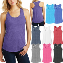 Load image into Gallery viewer, Ladies PLUS SIZE Soft Triblend Racerback Tank Top Womens T-Shirt 2XL, 3XL, 4XL