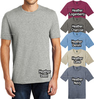 BIG Mens HEATHER Soft Ring-Spun Cotton T-Shirt Tee XL,2XL,3XL,4XL NEW!