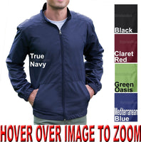 Mens Windbreaker Full Zip Jacket Light Weight Sizes S M L XL 2XL 3XL 4XL NEW