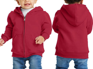 Toddler Hoodie Full Zipper Hooded Fleece Sweatshirt Winter Warm 2T, 3T, 4T NEW