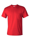 BIG MENS T-Shirt with POCKET Gildan 100% Preshrunk Cotton Tee 2XL, 3XL, 4XL, 5XL