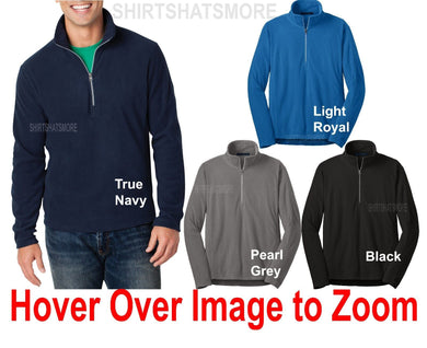 Mens 1/2 Zip Pullover Sweater Polar Microfleece Open Bottom Jacket XS-2X 3XL 4XL