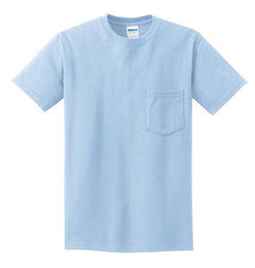 MENS Pocket T-Shirt Gildan 100% Cotton PRESHRUNK Tee Sizes S, M, L, XL NEW