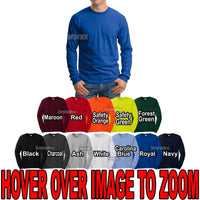 BIG MENS Gildan Long Sleeve T-Shirt Cotton Sizes 2XL, 3XL, 4XL, 5XL Tee NEW