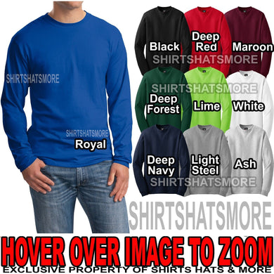 HANES Mens Long Sleeve BEEFY-T T-Shirt 100% PRESHRUNK COTTON S-XL, 2XL, 3XL NEW