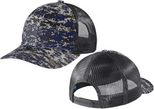 Load image into Gallery viewer, Digital Camo Mesh Mid and Back Paneled Structured Cap SnapBack Hat NEW!