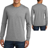 BIG MENS Long Sleeve Tri Blend T-Shirt XL, 2XL, 3XL, 4XL Premium Crew Neck Tee