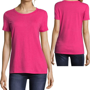 Hanes Ladies Plus Size T-Shirt Tri Blend Scoop Neck Womens Tee XL, 2XL, 3XL NEW