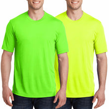 Load image into Gallery viewer, Mens NEONS T-Shirt 100% Poly &quot;COTTON FEEL&quot; Moisture Wicking Dri Fit Athletic NEW