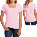 Ladies Scoop Neck Tee Shirt Soft Blend!!! S,M,L,XL,2XL,3XL,4XL New!!