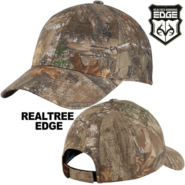 Realtree Edge Camo Hat Baseball Cap Hunting Structured Adjustable Camouflage New