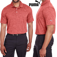 Load image into Gallery viewer, Puma Golf Men&#39;s Icon Heather Polo Brand New MSRP $50 Red Size Large BRAND NEW!
